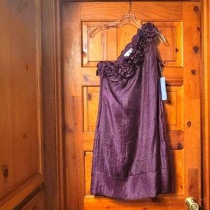 NWT, London Times Sz4 purple formal dress.
